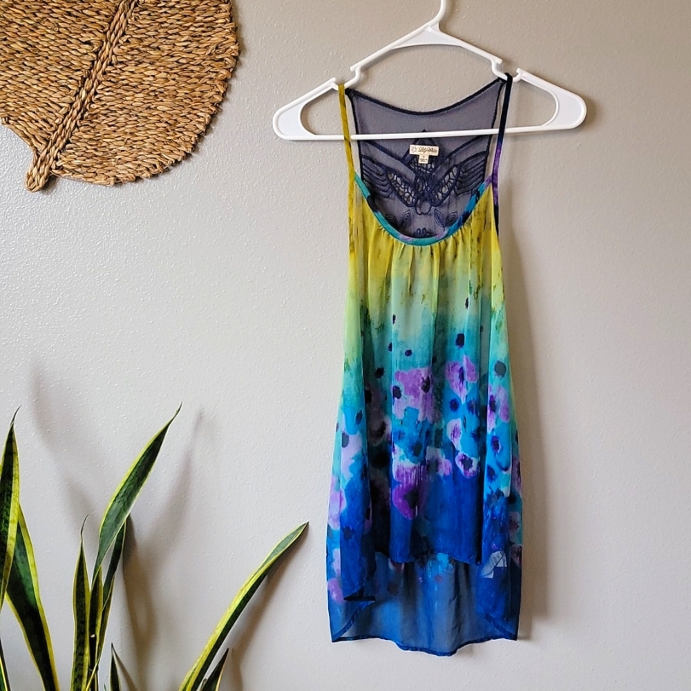 Lily White Boho Sheer Tank Top
